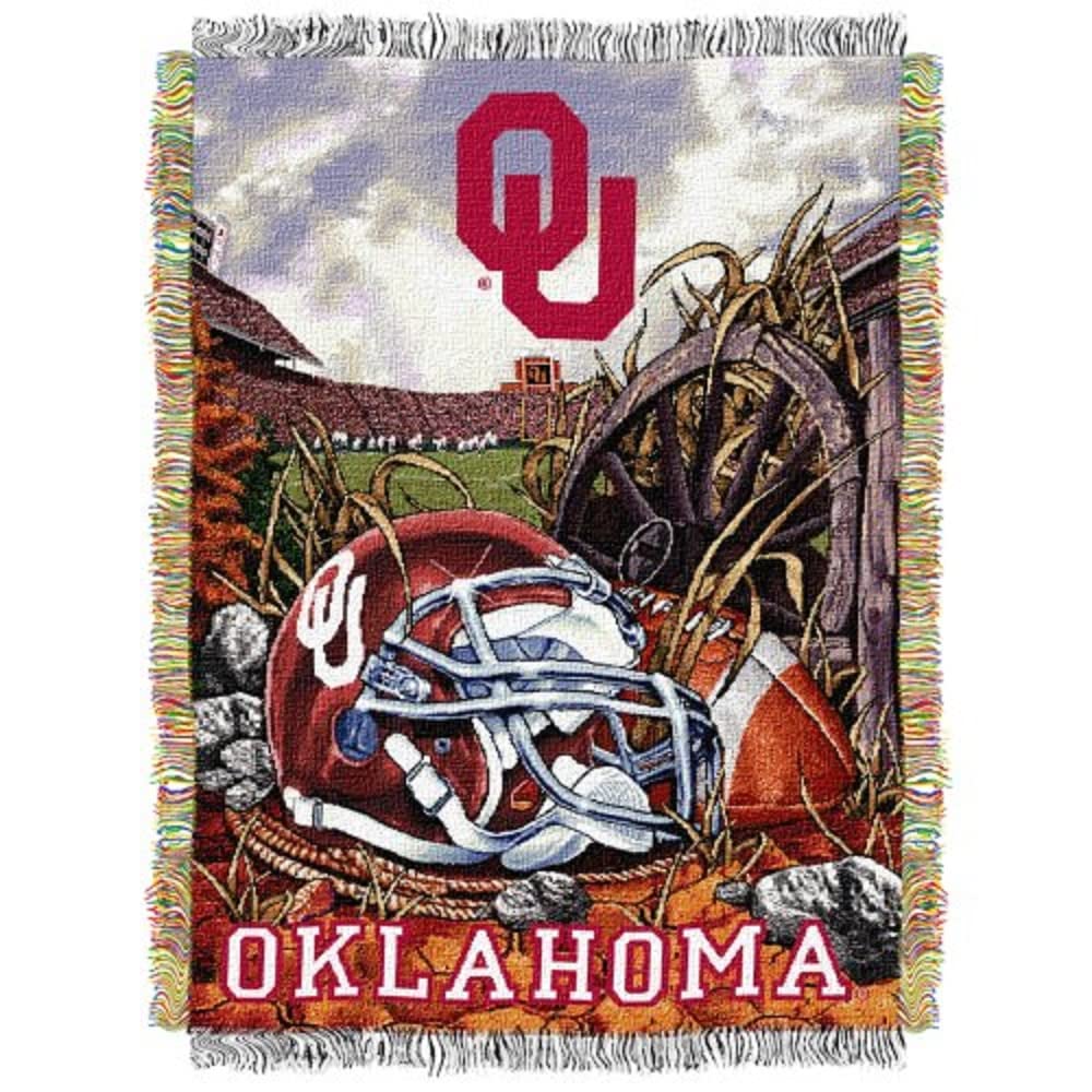 Officially Licensed NCAA "Home Field Advantage" Woven Tapestry Throw Blanket, 48" x 60", Multi Color