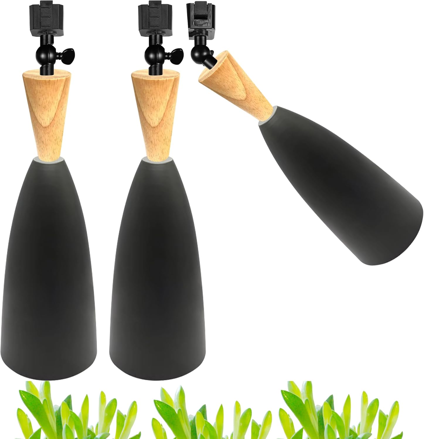 Adjustable Gimbaled Full Spectrum 10W LED Plant Grow Light H-Type Track Lighting 4500K Focusing Grow Spotlight, Industrial Halo Track Light for Indoor Planting Green House, Customizable