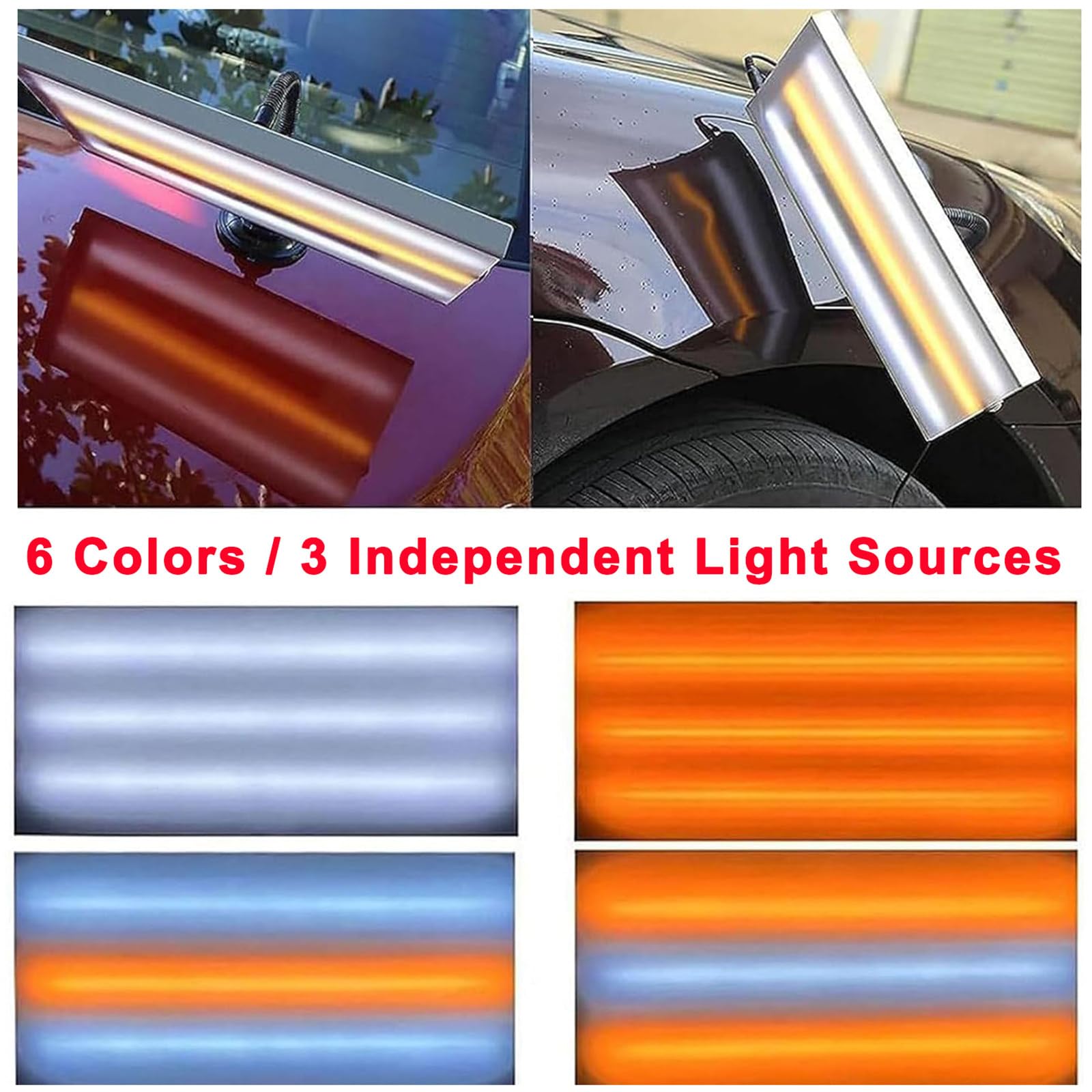 FAXIOAWA Énorme Panneau réflecteur PDR, Lampe de détection de débosselage de Voiture, Support réglable, Outils de débosselage sans Peinture, lumière de nivellement LED pour réparation de Bosses