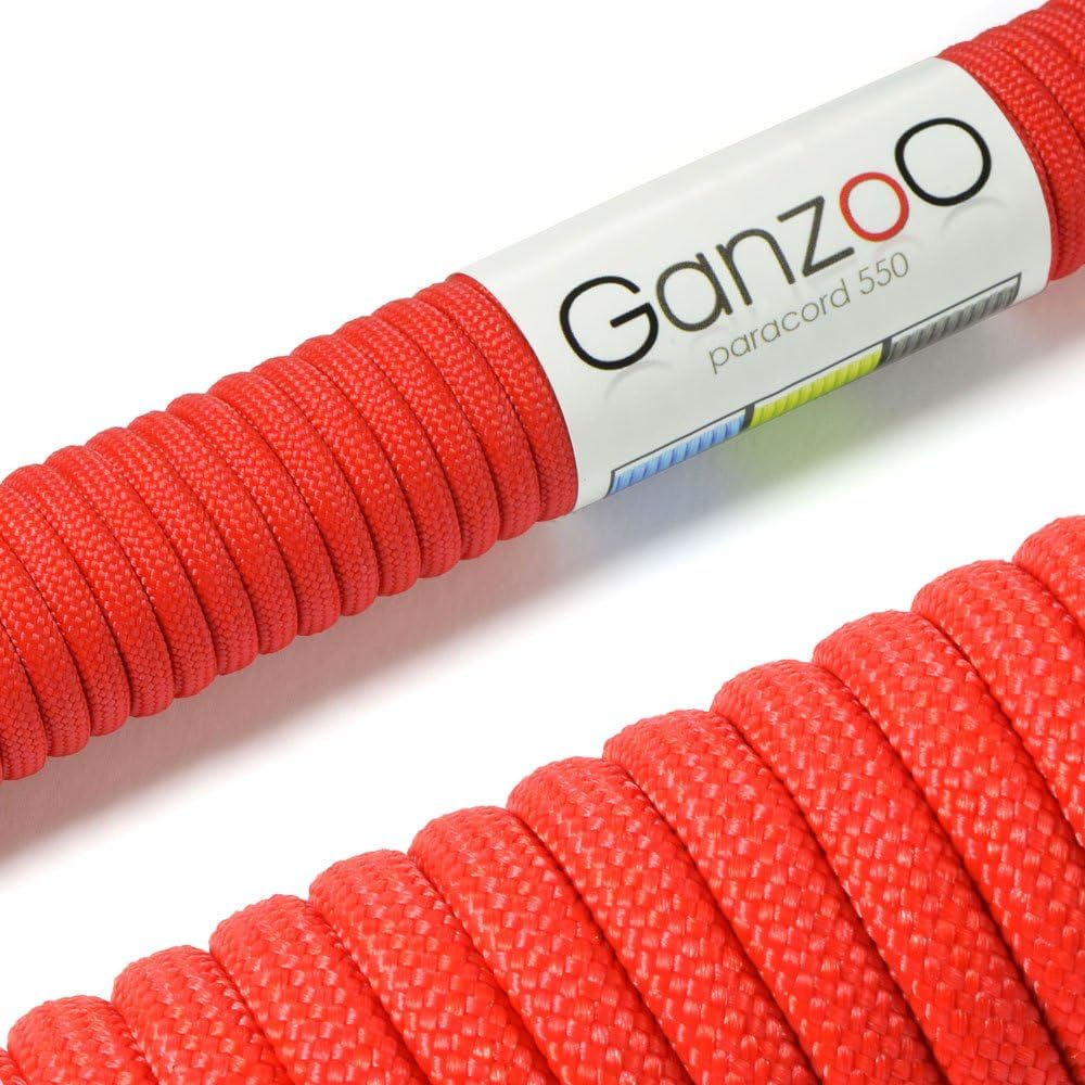 Ganzoo Paracord Fire-Rope 550 31 mètres brin allume-feu bushcraft tarp