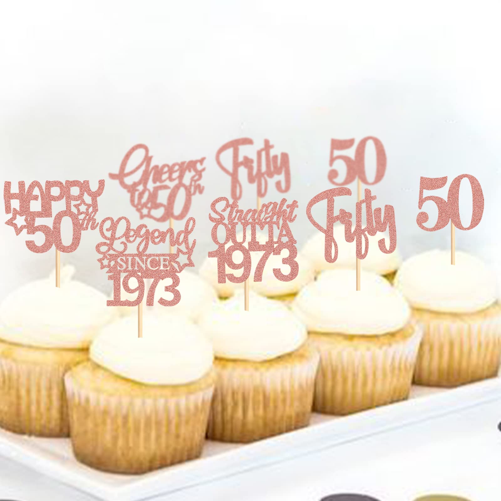 24 Cupcake-Topper 'Straight Outta 1973' - Perfekt Für 50. Geburtstag & Jubiläumsfeier