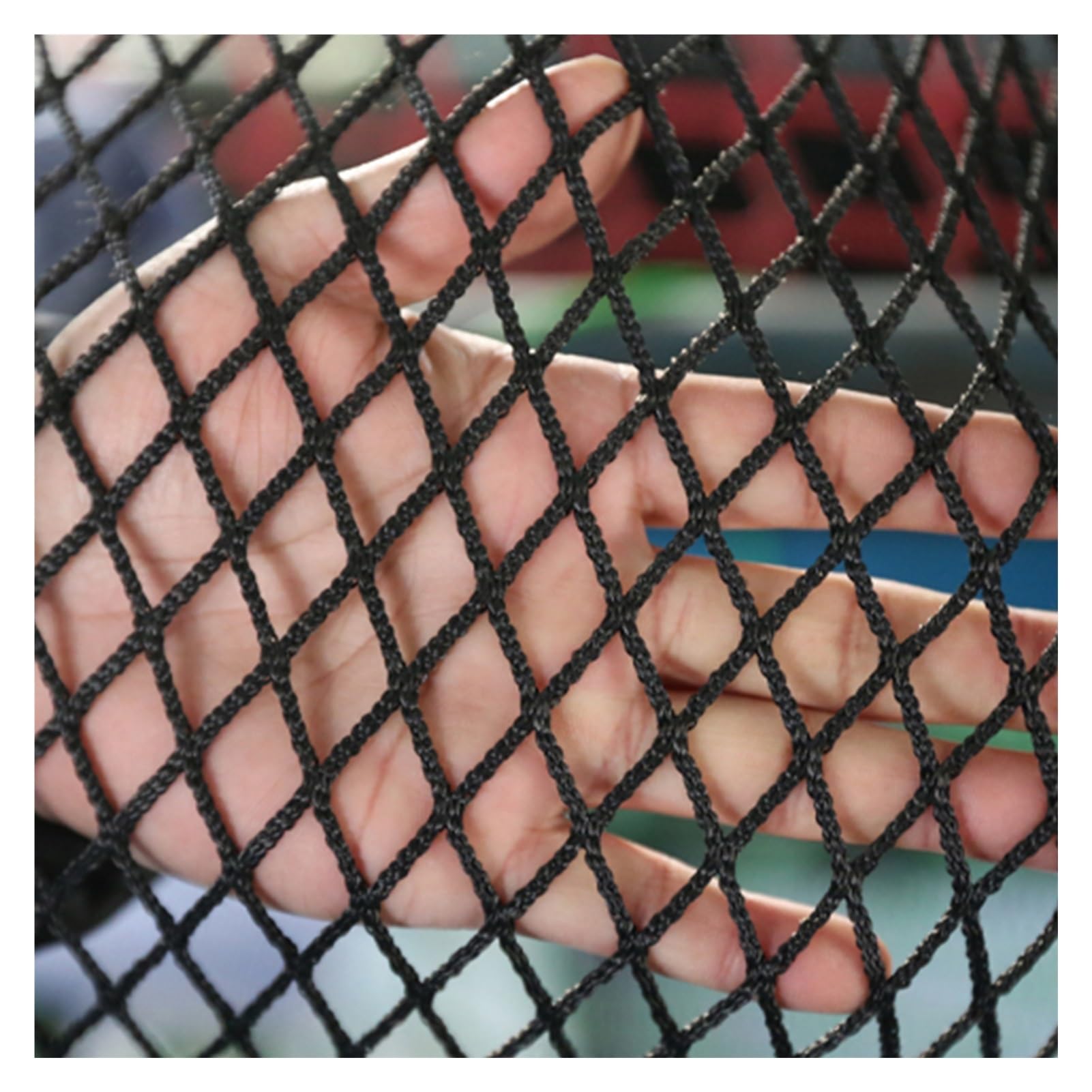 Filet en corde de polyester pour le sport et la sécurité – 4 cm/4 mm – Filet de cage à volaille pour animaux de compagnie – Barrière de sécurité d'escalier (1,5 x 8 m) – Idéal pour les animaux