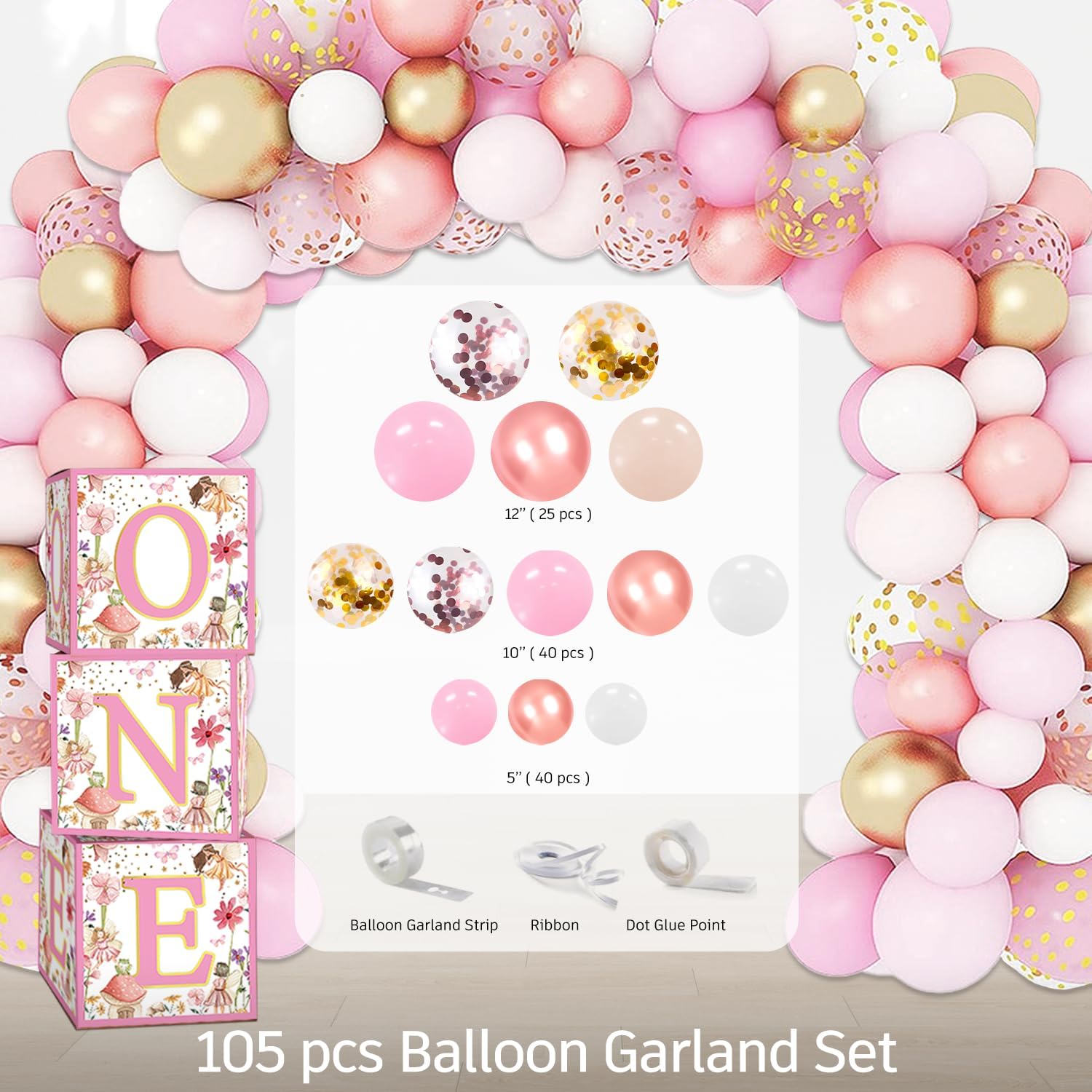 My Fairy First Birthday Decorations Set, Fairy Themed Party Decorations, Fairy Party Supplies for Girls, 1st Birthday Decorations Girl
