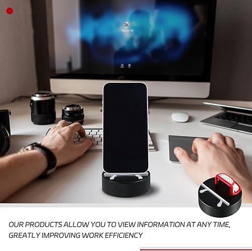 Miniatura 6 de Copkim Hockey Pucks Soporte para teléfono celular para escritorio, indestructible, portátil, universal, compatible con la mayoría de teléfonos