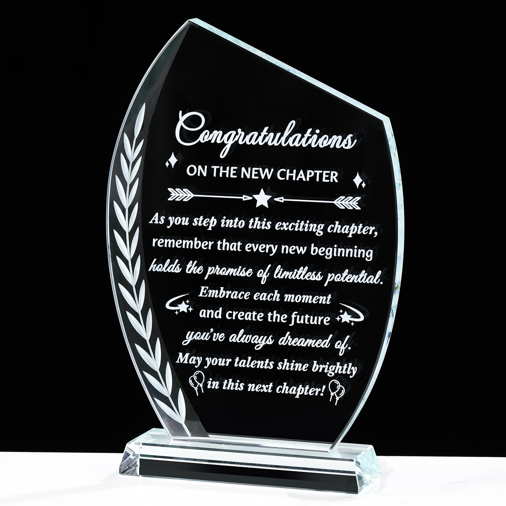 Movdyka New Chapter Crystal Plaque