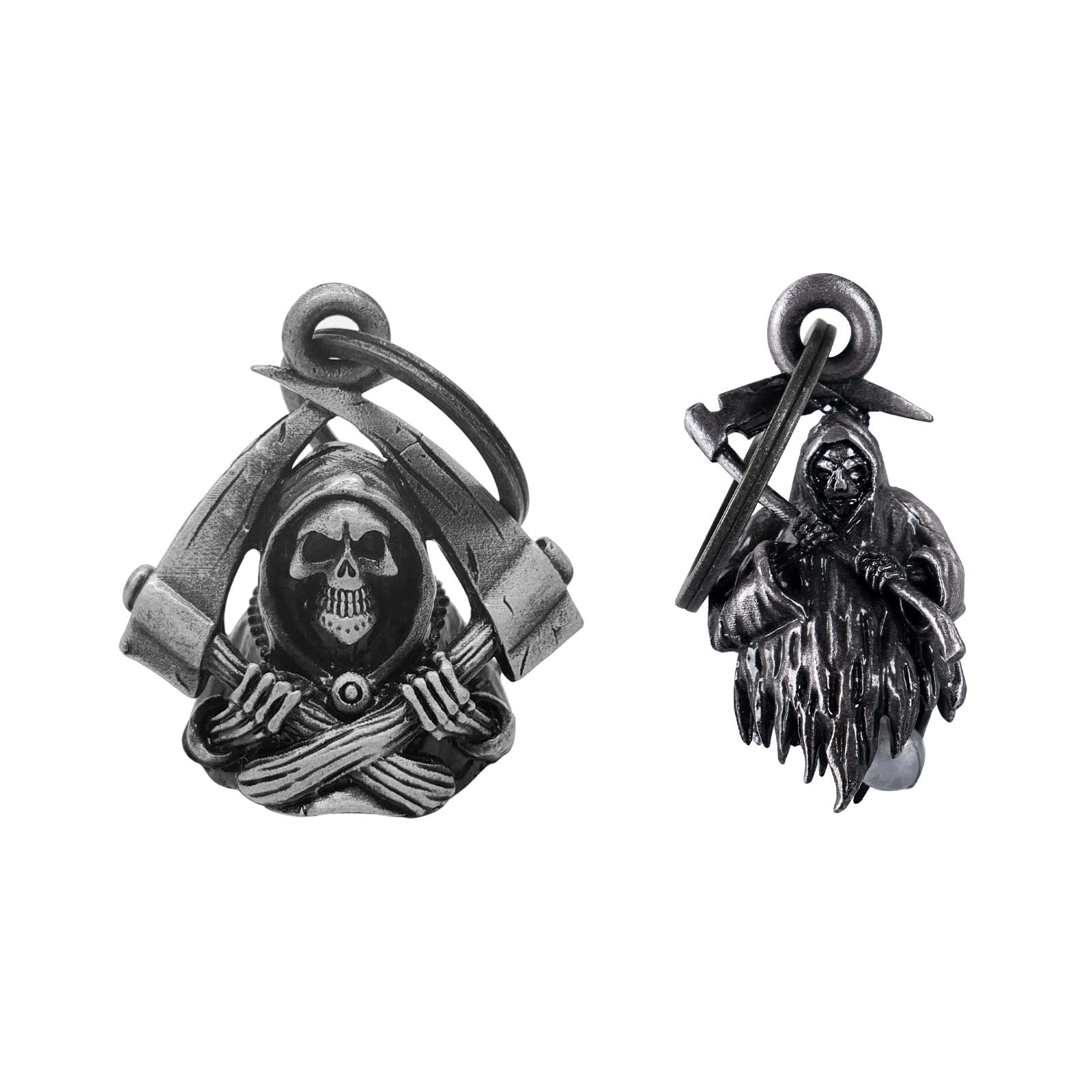 【2Pack】Motorcycle Bells for Biker Good Luck Guardian Riding Bells with Hanger Motorcycle Accessory or Keychain for Luck