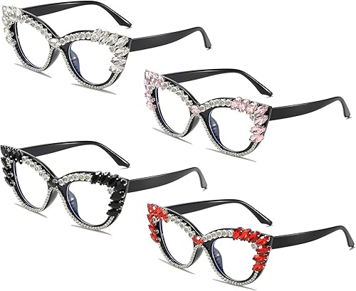 Miniatura 7 de Lentes de sol de ojo de gato con diamantes de imitación retro para mujer, lentes de sol brillantes con perlas de cristal brillante