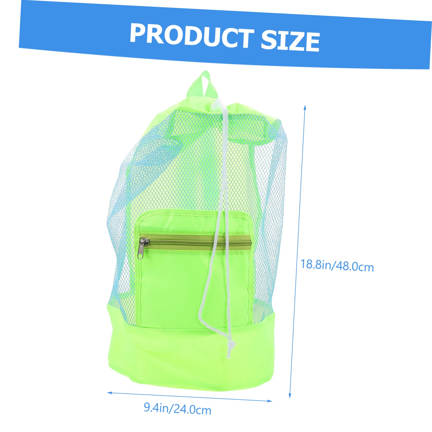 BCOATH Kids Toy Storage Pouch Mesh Beach Bag Swimming Gear Backpack for Easy Access