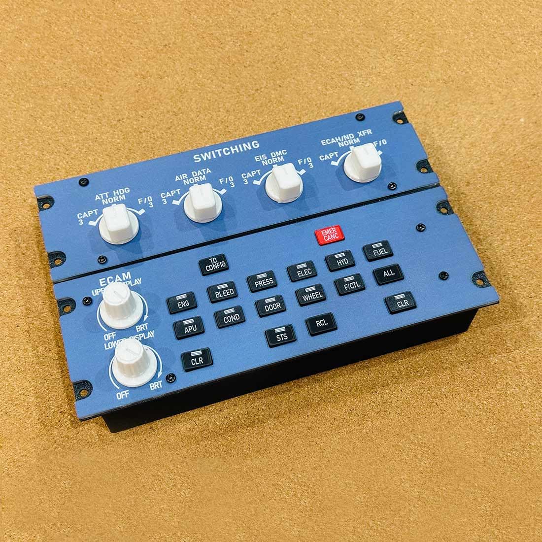 A109 Landing Gear Indicator Integrated Panel, Compatible with A32X/A31X/XECAM Home Cockpit Flight SIM Flugsimulator Controls for MSFS 2020/2024