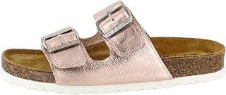 Footwear Santa Barbara Women's Slide with Cork Footbed and Arch Comfort and Support – Slip On- Lightweight and Perfect for Travel