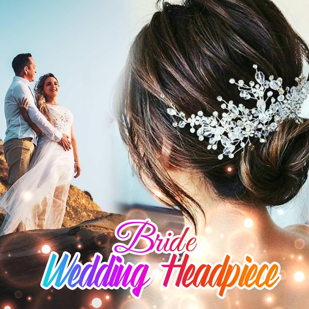 Catery Rhinestone Hair Vine Bridal Headband Wedding Hair Accessories for Bride and Women (Silver) - Image 5