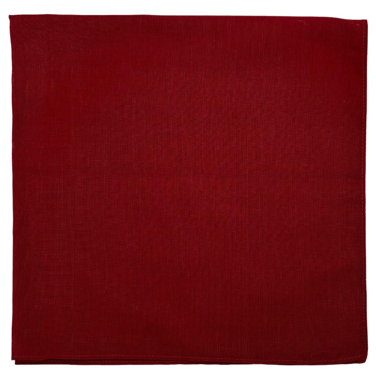 MDSTYLE 100% Cotton Solid Color Bandana for Men &amp; Women 22" x 22" Handkerchief Headband Scarf