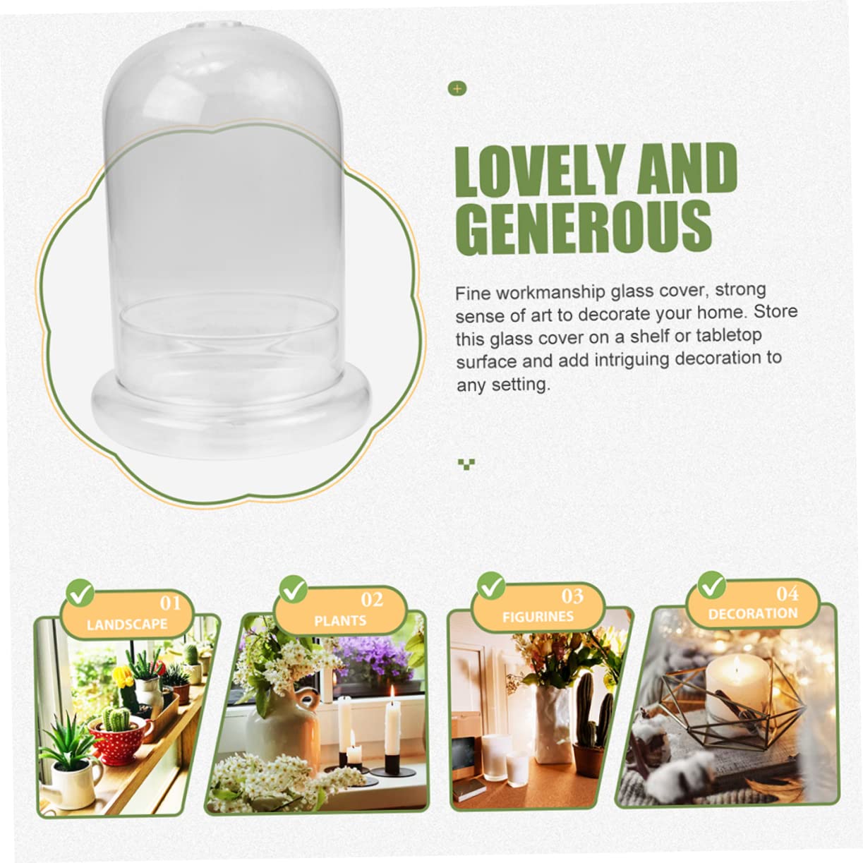 HANABASS Vaso Terrario Bottiglia in Vetro Ecologica Contenitore Decorativo Per Micro Paesaggi Piante Di Muschio Fai Da Te