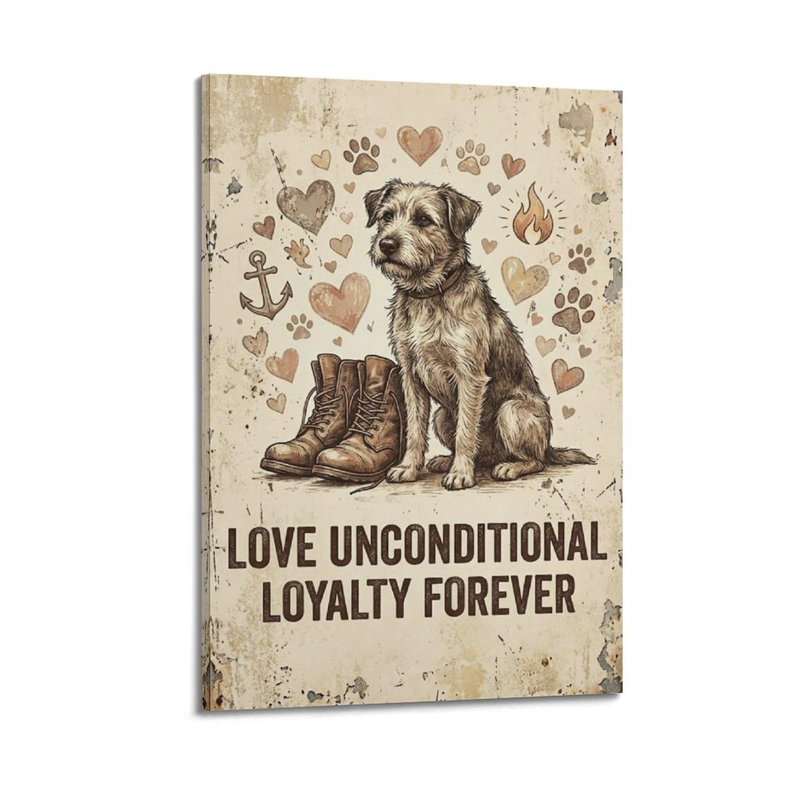 OKAHYS Loyalty Botanical Poster Companion Forever Classic Modern Decorative Canvas Prints - Ideal Wall Art for Family, Man Cave, Game Room, Boys & Girls Bedroom 24x36inch