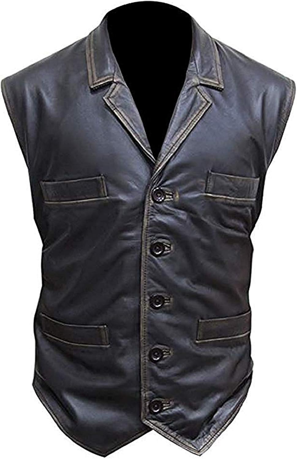 Cullen Bohannan Hell on Wheels Distressed Brown Leather Vest