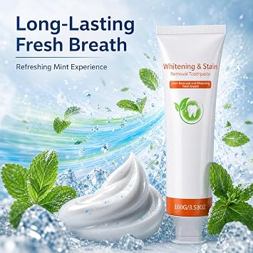 White Toothpaste for Teeth Whitening,Teeth Whitening Kit,Brighten Teeth (3pcs)
