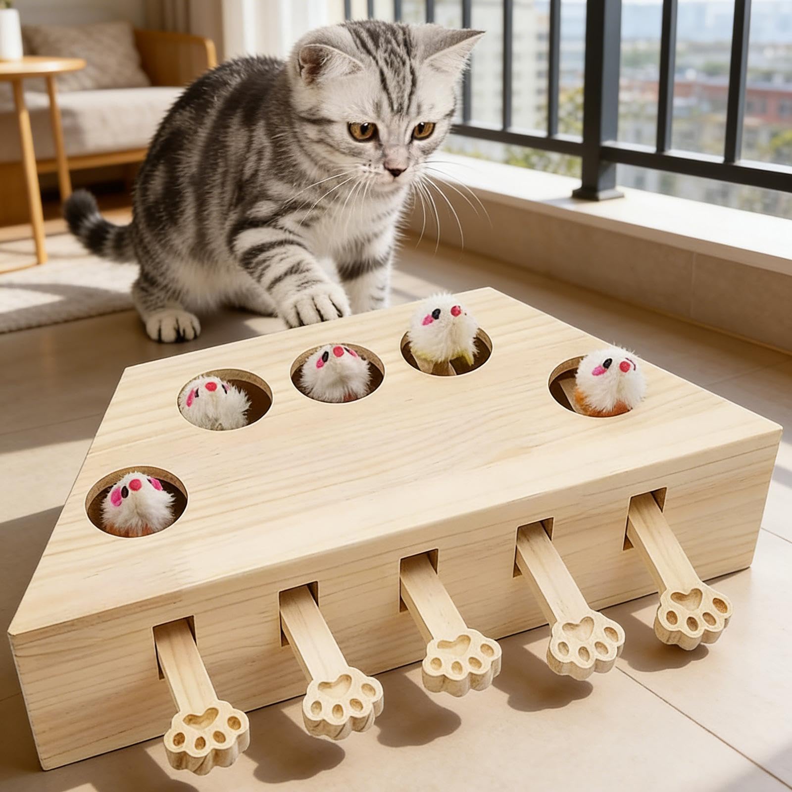 Jeu Taupe pour Chatons : Un Accessoire d'enrichissement et d'exercice Unique pour Les Chats, idéal pour Leur curiosité et