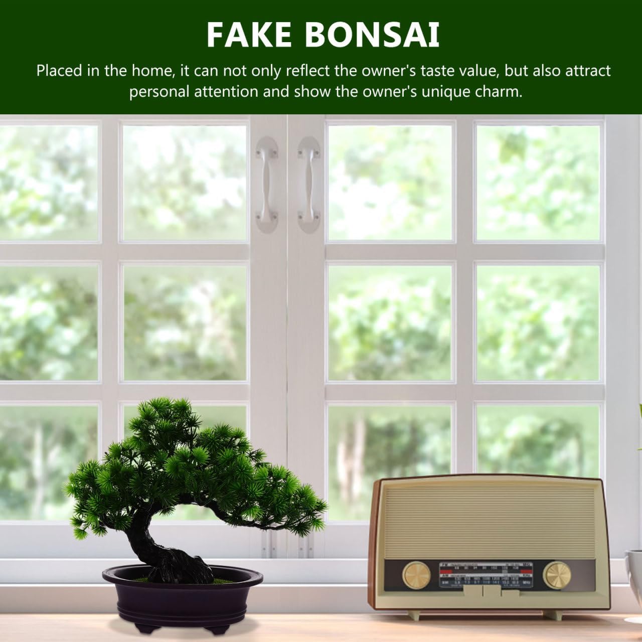 PRETYZOOM Realistic Artificial Potted Pine Bonsai Tree Fake Bonsai Plant for Room Dec - Image 6