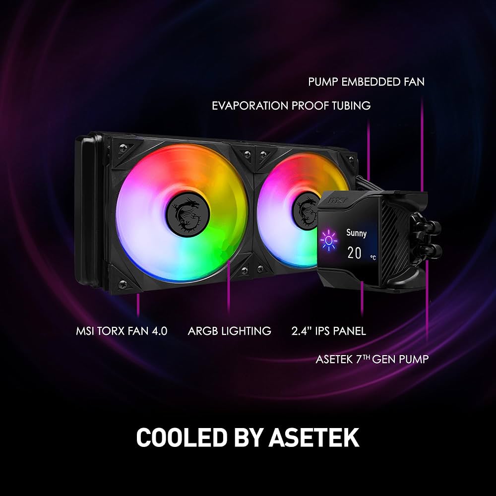 MSI MPG CORELIQUID D240 2.4インチ MPG CORELIQUID D240 | AIO Liquid Cooler