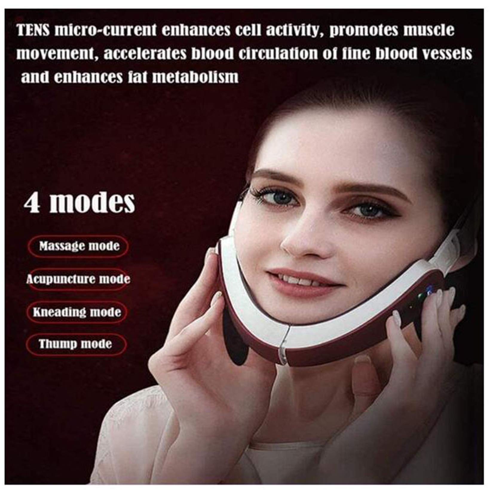 V-Face Lifting Instrument, fotonoterapia LED Micro-Current Viso Dimagrante Massaggiatore Massaggiatore Modellante a V Viso Strumento per Il Lifting del Viso, Doppio Mento a Forma di V per Sollevare