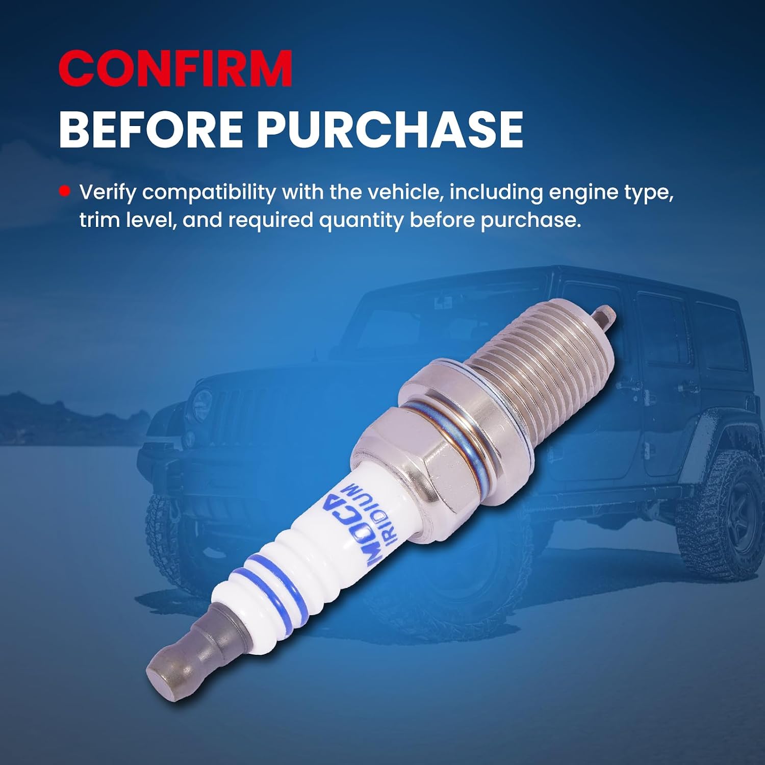 MOCA 6Pcs Spark Plugs 3764 Compatible with 91-12 for Toyota Camry/Solara 3L, 90-12 for Lexus LS400/LX470, 90-04 for Subaru Impreza 2.5L, 95-08 for Suzuki Swift 1.6L, 11-20 for Mitsubishi RVR