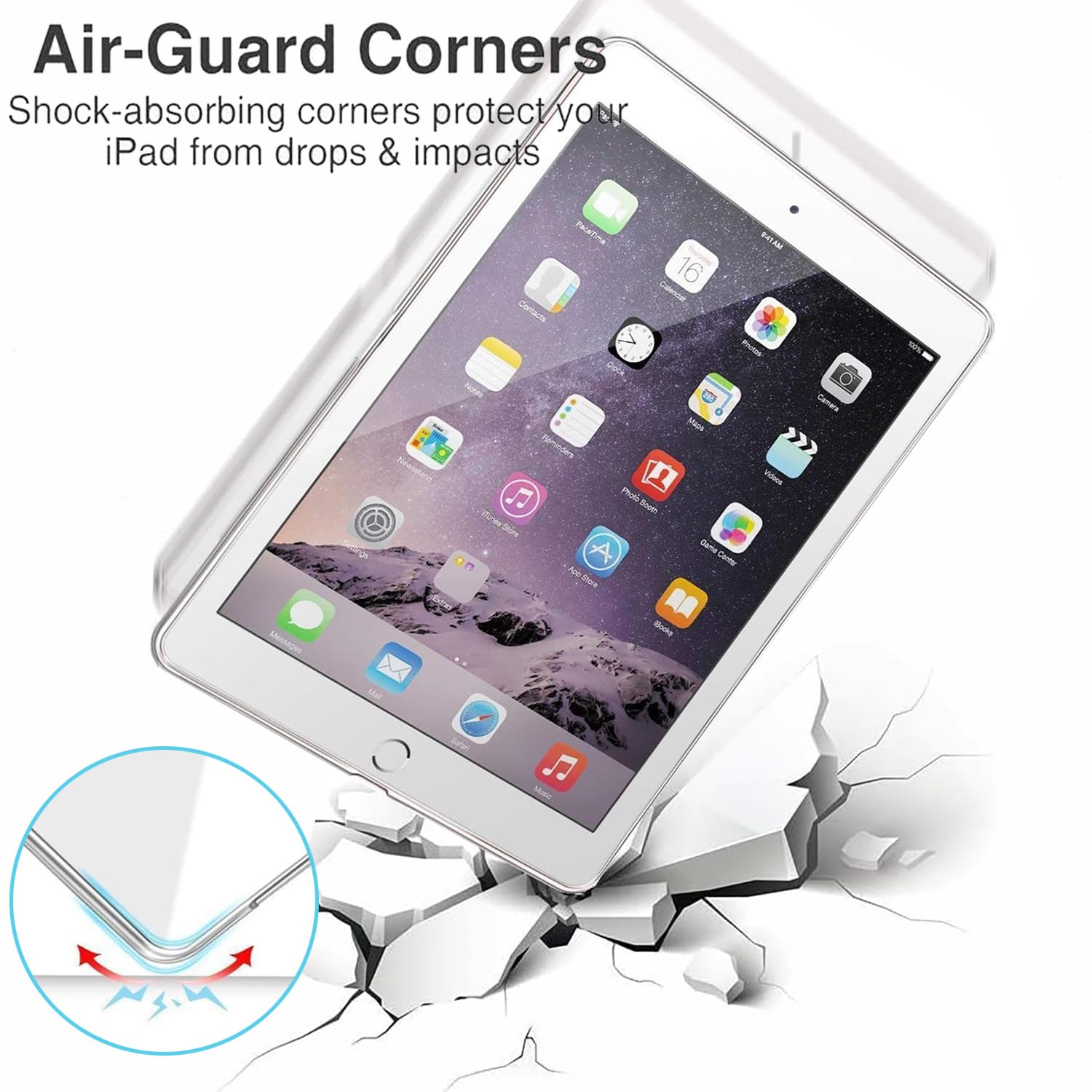 Asgens Nero Trasparente Cover per iPad Mini 6 8.3'' 2021, Cover in Silicone Sottile TPU Flessibile Flessibile Antigraffio Copertura Posteriore per iPad Mini 6a Generazione Modello A2567/A2568/A2569