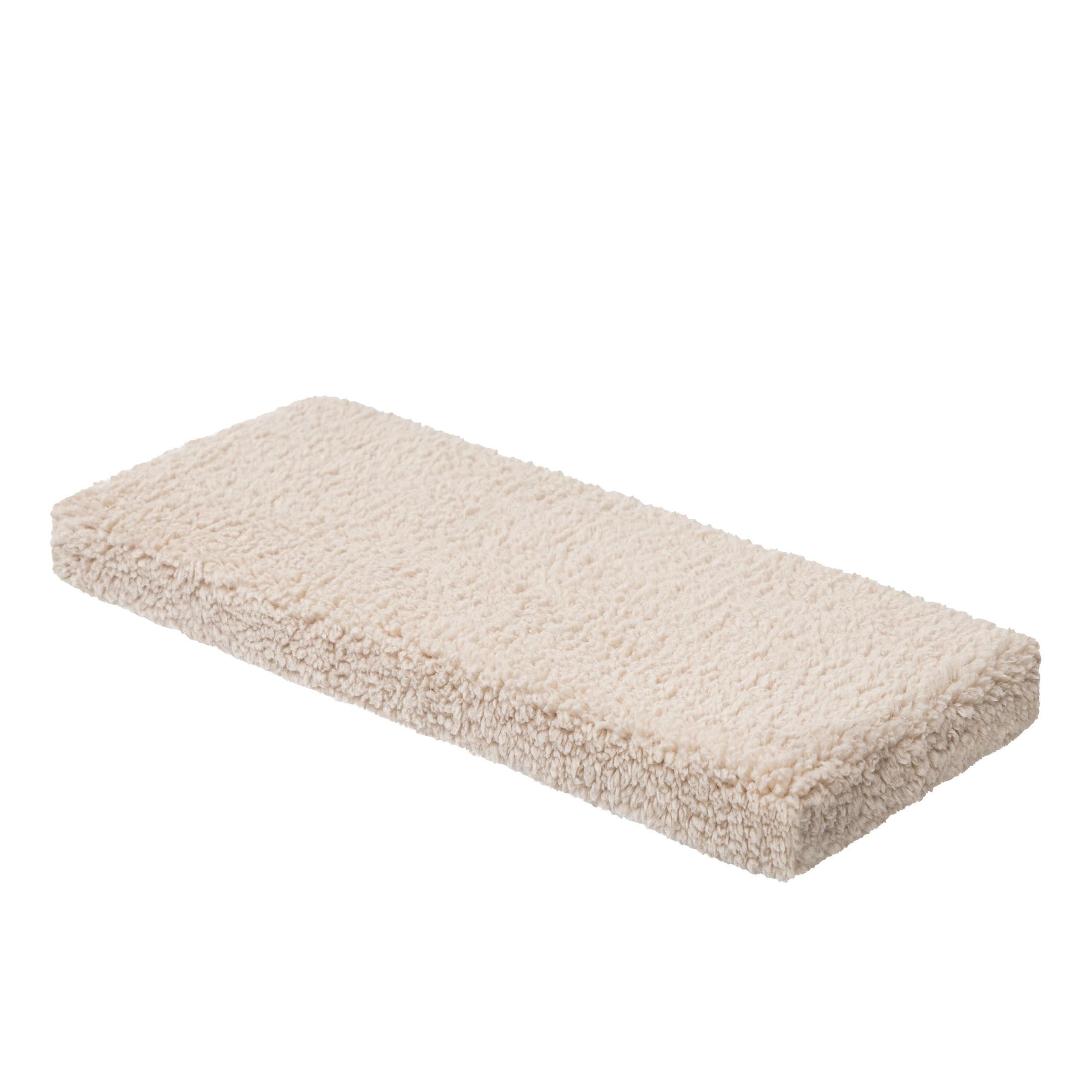 Katzen Fensterliege Fensterbank rutschfest - Katzenbett Fensterbank - Weich & Kuschelig - Fensterliege für Katzen Selbstheizende Katzendecke - Waschbarer Bezug - 60x20 cm - Beige Fell