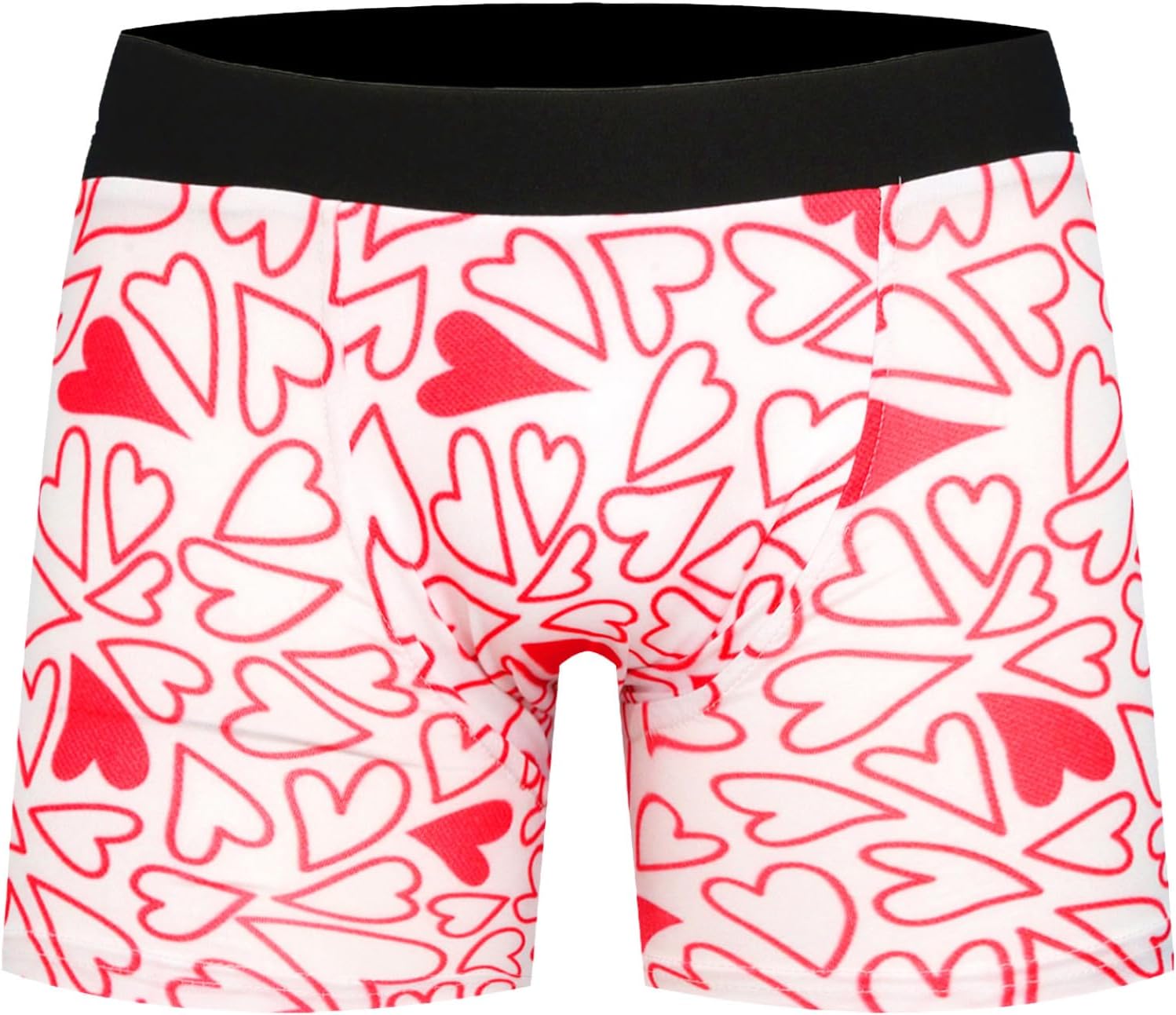Men Sexy Heart Sheer Boxer Shorts Funny Briefs Underwear Mankini Valentine’s Gag Gifts