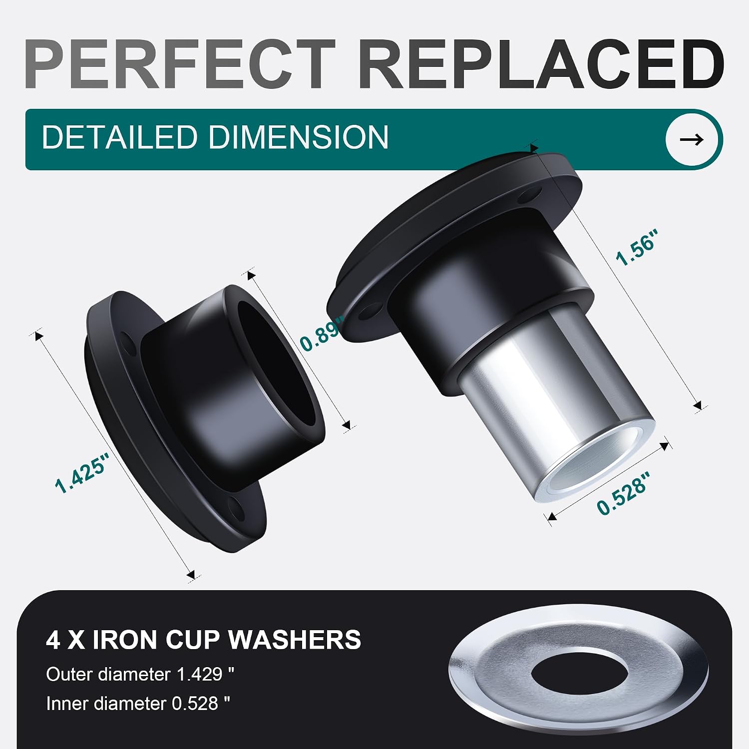 MoKitDora Handlebar Riser Bushings Damper Kit for 1983-up Harley Touring Road King Electra Street Glide FLHR FLTR FLHX FLHT & 2018-up Softail Deluxe Breakout Heritage Street Bob Fat Boy Low Rider