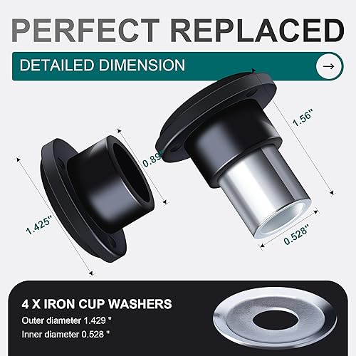 Miniatura 6 de MoKitDora Kit de amortiguadores de bujes elevadores para Harley Touring Road King Electra Street Glide FLHR FLTR FLHX FLHT y 2018 en adelante