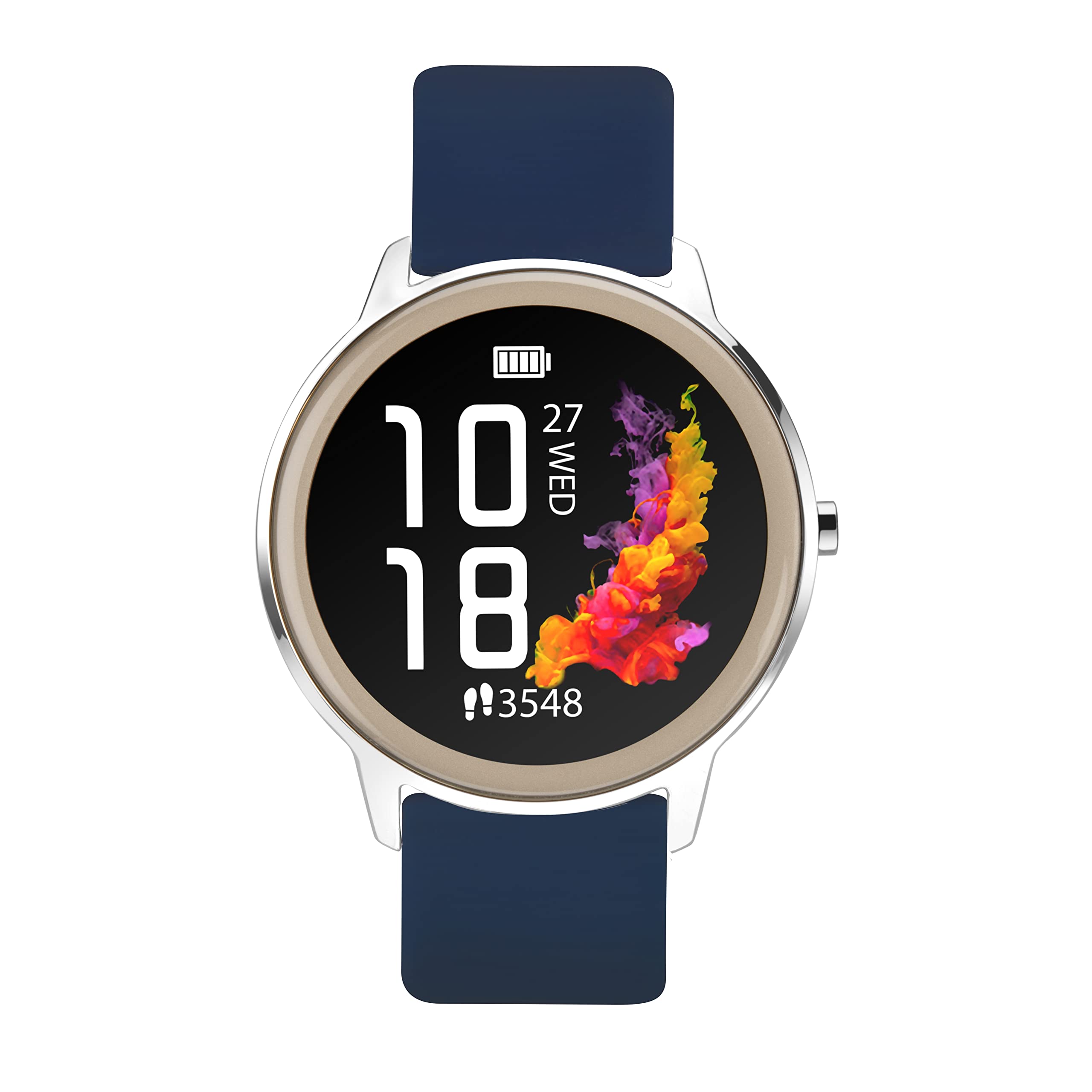 Sekonda Silver/Blue Flex Smart Watch | Case & Navy Silicone Strap | 40448