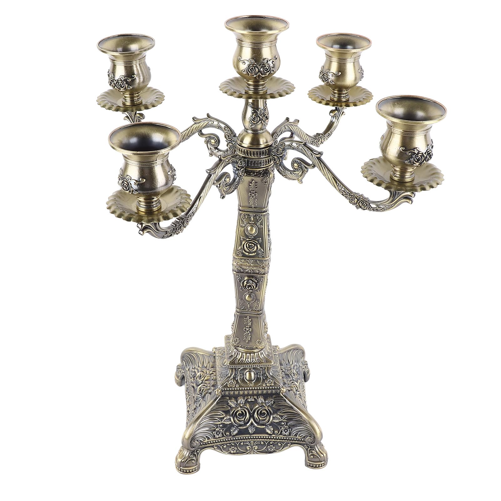 Portacandele Vintage Elegante Candelabro a Colonna in Stile Gotico per Cene Romantiche a Lume di Candela in Lega di Zinco (#3)