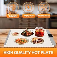 Vista 4 de Warming Mat for Food 26" X 15.4",Food Warming Mat with Adjustable Temperature(5 Level),Electric Warming Tray,Fast Heating Tray for Home Buffets