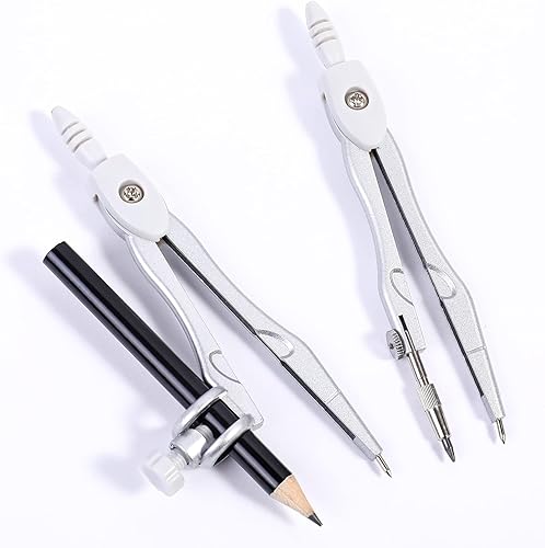 Miniatura 6 de Vobou Juego de 10 piezas de geometría matemática con caja de almacenamiento inastillable, incluye reglas, transportador, brújula, borrador,