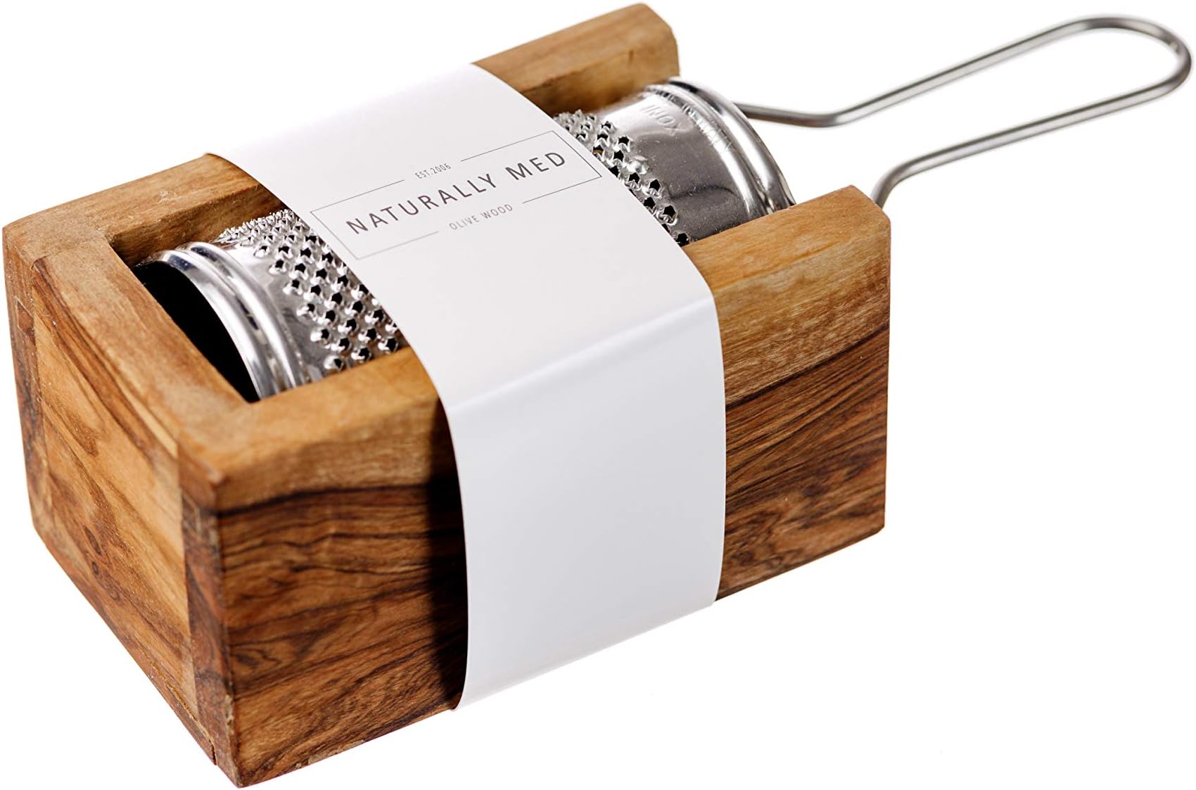 Naturally MedOlive Wood Parmesan Cheese/Nutmeg Grater - Small