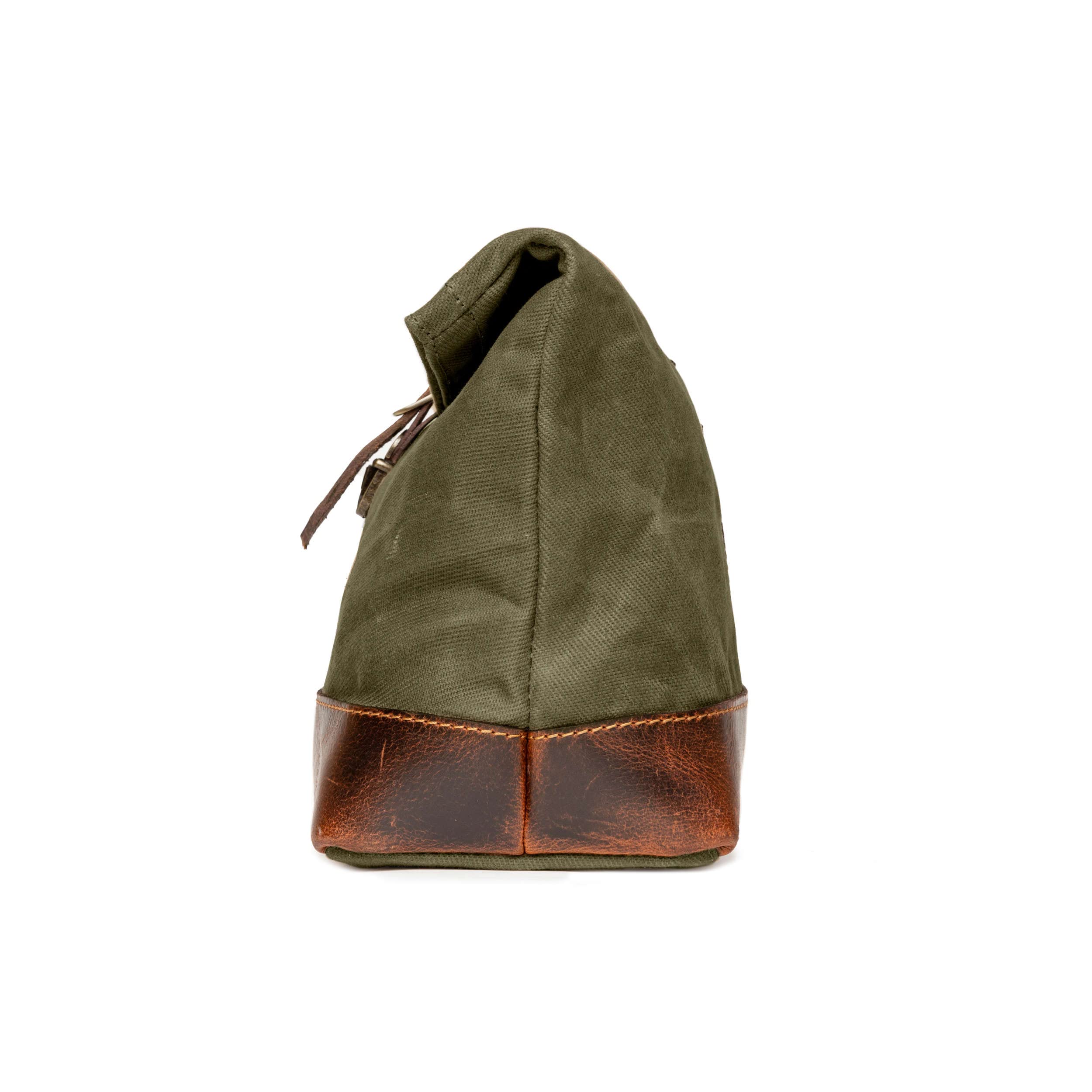 DRAKENSBERG Grande beauty case "Otis" in tela cerata, idrorepellente, espandibile, design roll-top, fino a 8 l, verde bosco