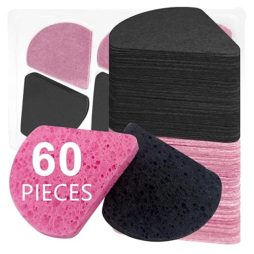 50 esponjas faciales naturales comprimidas para limpieza facial, esponja cosmética reutilizable triangular, utilizada para exfoliar y eliminar el