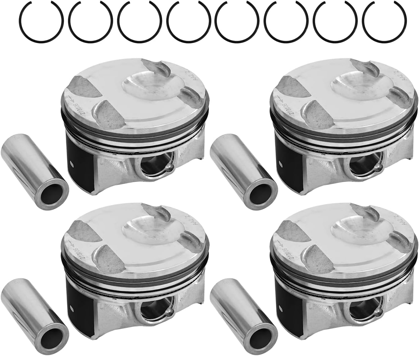 STD Piston & Piston Ring & Piston Pin Set FB5Z-6108-A K2GZ-6148-B AG9Z-6135-B Replacement Compatible with Ford Edge Escape Fusion/with Lincoln MKC MKZ 2.0T 2015-2018