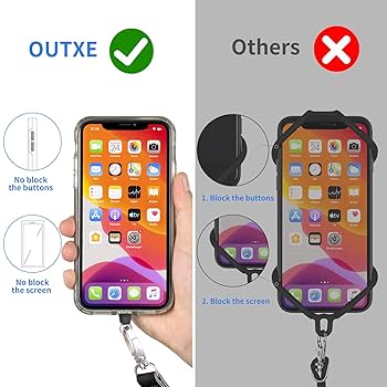 Vaundy Phone Tab＆Strap Amazon.com: ZXZone 2 Way Metal Phone Tether Tab, Upgraded