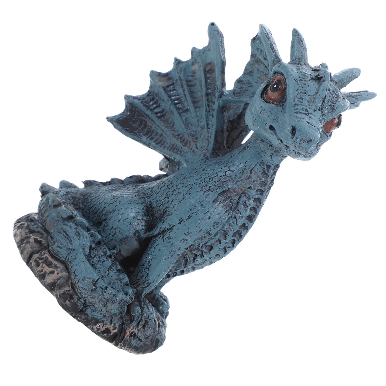 Toddmomy Cute Resin Dragon Garden Statue Miniature Decor for Planters Xmas