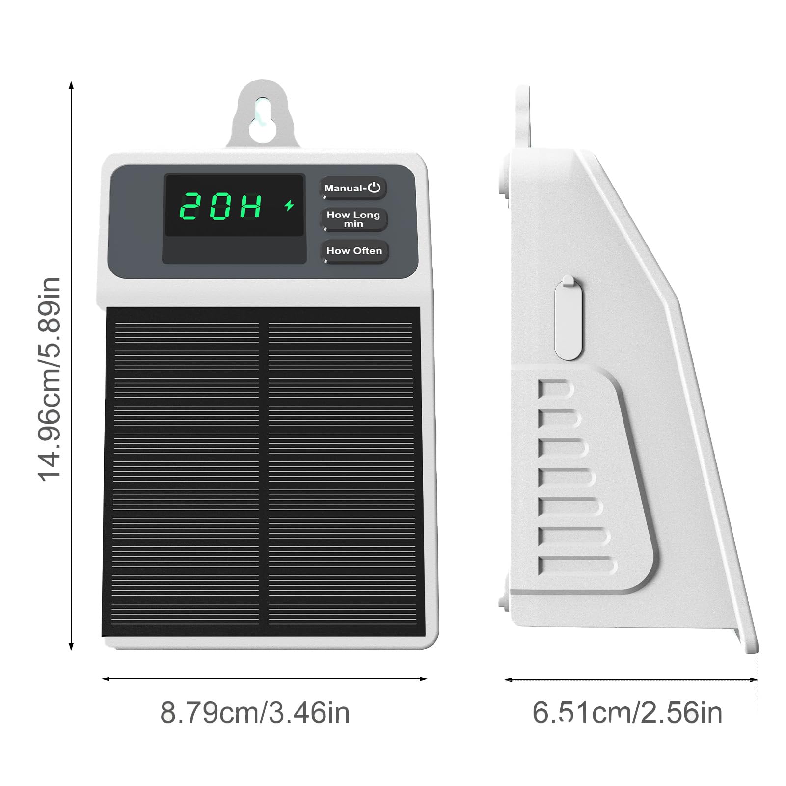 banapoy Irrigazione Automatico per Piante Solari, 35PSI 630 Ml/min Irrigazione a Goccia con Automatica Intelligente con Timer, per Giardino, Balcone, Patio, Serra
