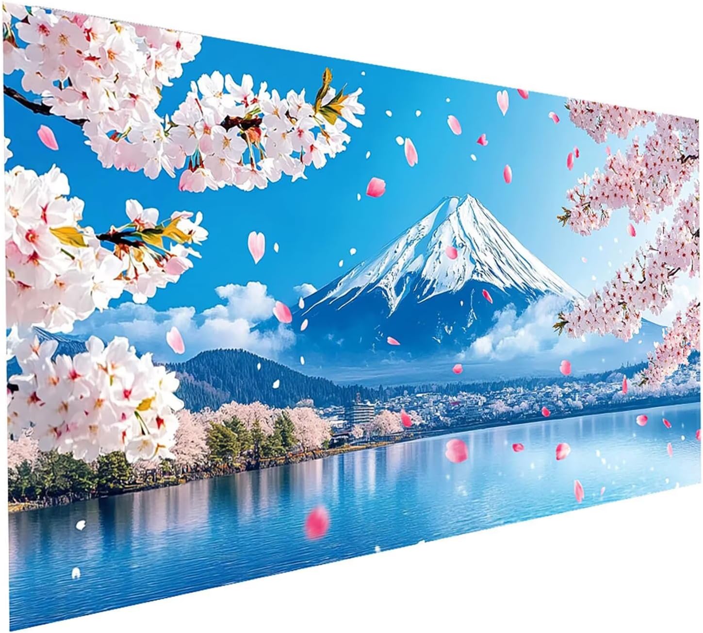 Mount Fuji Diamond Art Kits for Adults, Round Full Drill Paint by Nmbers28 x 56In, Crystal Gem Art Dreamy Diamond Painting, Rhinestones Cross Stitch Embroidery Kit, Crafts for adults Gifts Model-06198