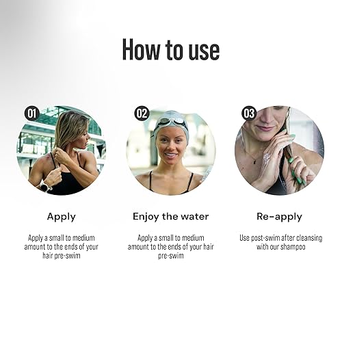 Miniatura 3 de TRIHARD Acondicionador para antes y después de la natación  Acondicionador para nadadores  Protección del cabello antes de nadar  Solución de