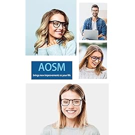 AOSM Blue Light Blocking Glasses, Blue Blocker Computer Glasses for Men Women, Anti Glare 400 UV & Eye Strain Fake Square Glasses