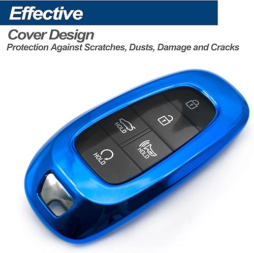Miniatura 4 de Compatible con Hyundai Tucson Palisade Santa Cruz Ioniq 5 Santa Fe Nexo Sonata Ioniq Funda para Llavero Caja Soporte Protector de Llavero de Entrada