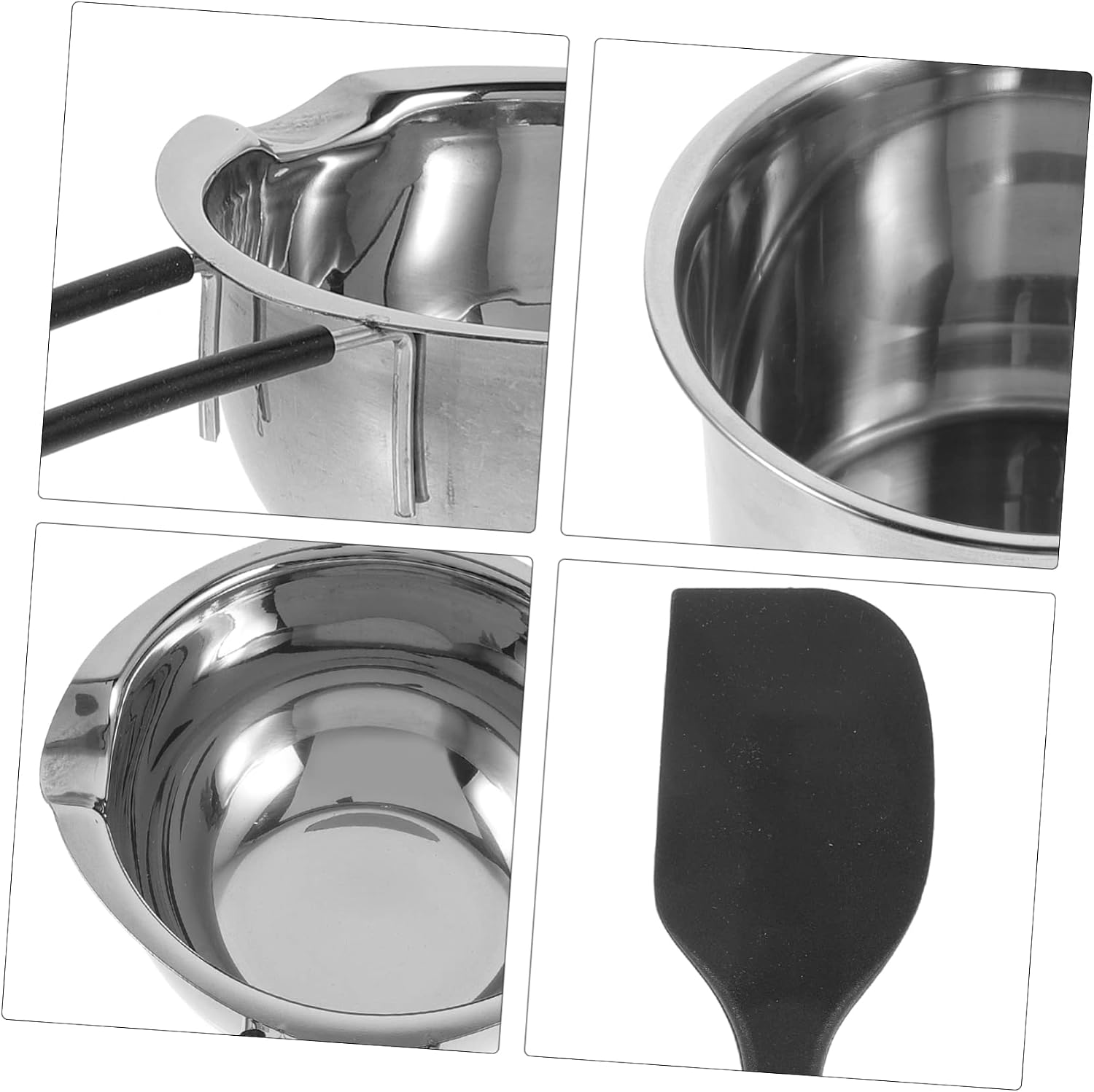 Cabilock Multi-use Melting Pot Double Boiler Pot Set for Candy Making Butters and Cheeses Random Color
