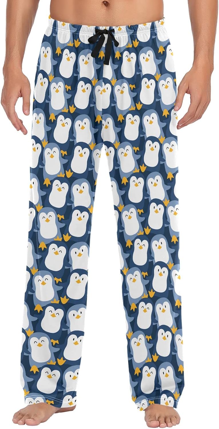 Squirrel Cat Dog Pajama Pants for Men Comfort Sleep Lounge Bottoms Straight-fit with Pockets S-XXL