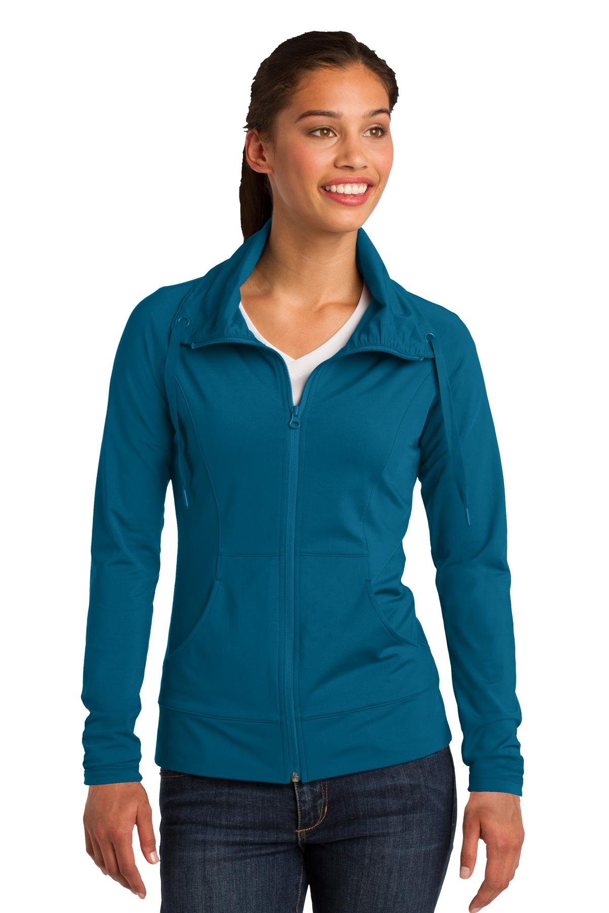 Buy SPORT-TEK Stretch Full Zip Jacket (LST852) Peacock Blue, M