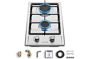 2 BURNER GAS COOKTOP- PROPANE OR NATURAL GAS CAMPING STOVE