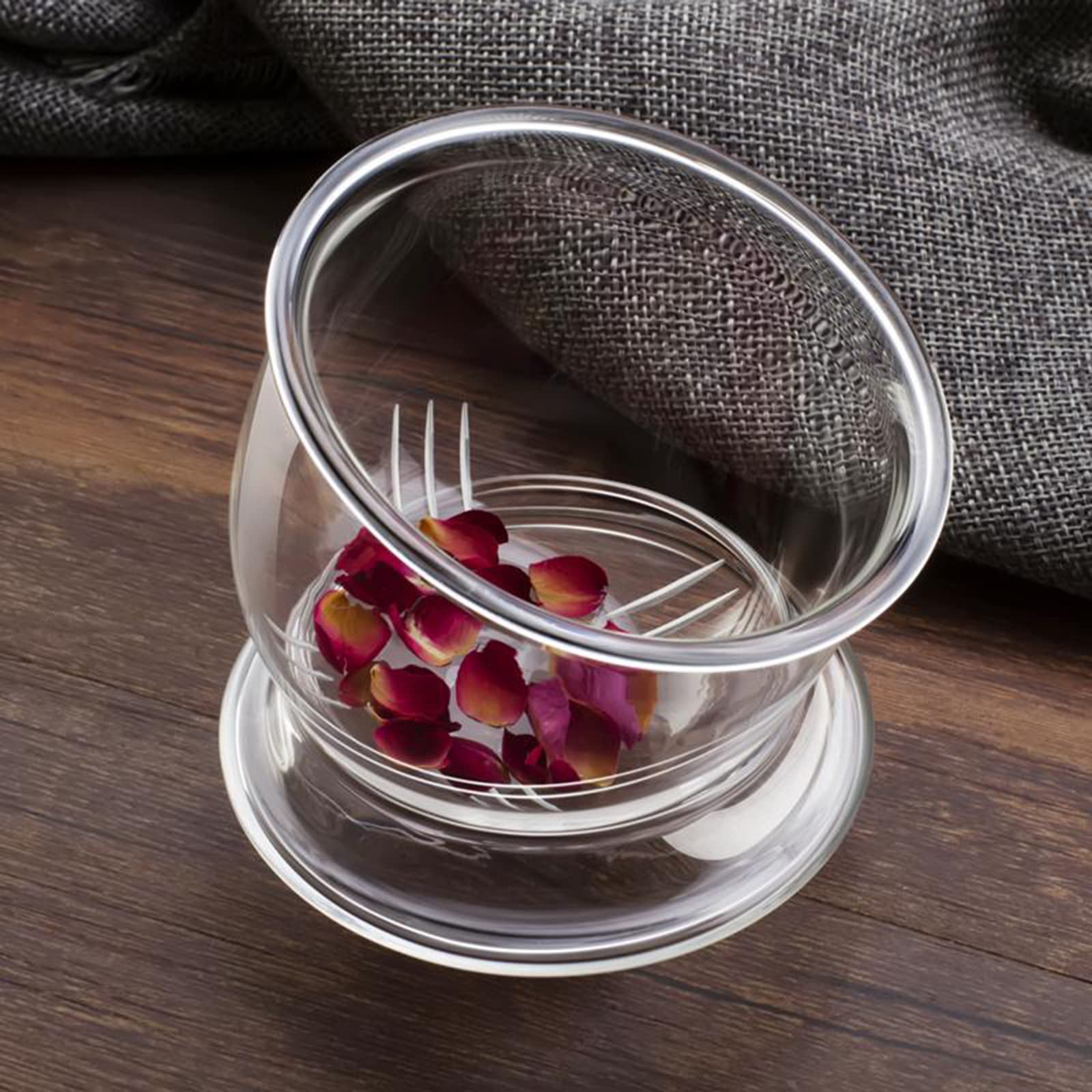 Tosnail Lot de 2 tasses à thé en verre de 388,5 g avec couvercle et infuseur à thé, tasses à thé transparentes avec filtre à thé, tasses en verre pour infusion de thé en vrac